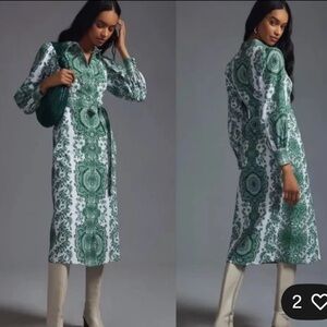 ANTHROPOLOGIE KACHEL MAXI SHIRT LINEN DRESS XS